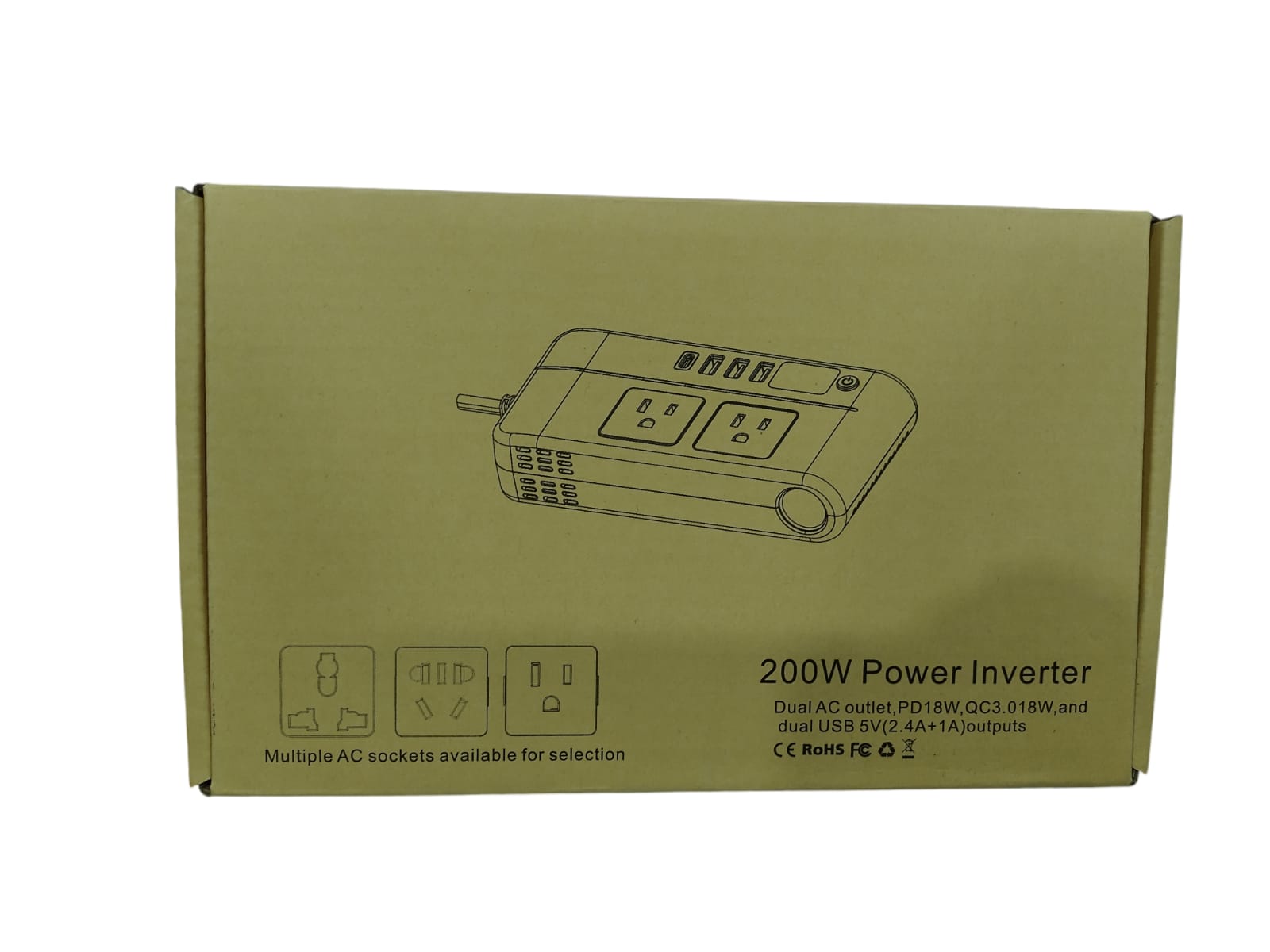 Convertidor De Corriente Para Auto 200w + Envio Gratis